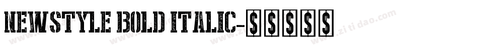 NewStyle Bold Italic字体转换